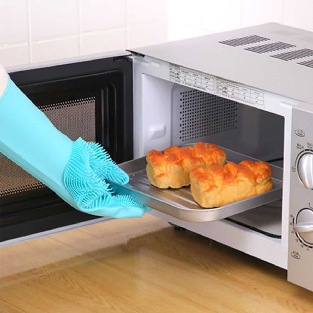 2pcs Silicone Washing Gloves