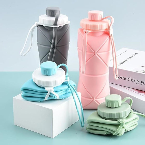 Portable Foldable Water Bottle | BPA Free Silicone | Outdoor,school & Travel Essential
