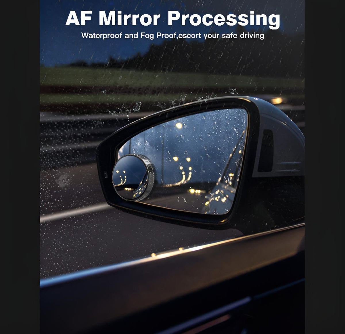 Blindspot Rearview Convex Mirror 2pcs | Wide Angle Anti Glare Side Mirror for Cars & Vehicles