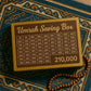 Wooden Umrah Saving Box Premium 210,000 Goal Money Box
