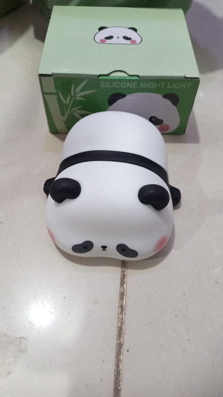 Cute Panda Silicone Night Light Soft Touch LED Lamp for Kids Bedroom